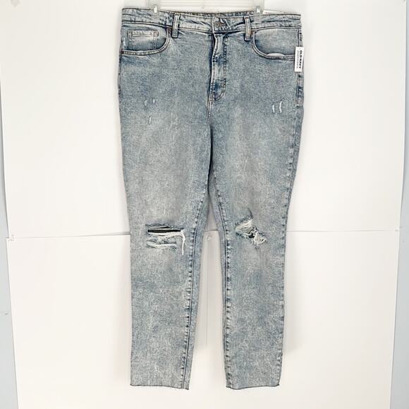 NWT Old Navy High Rise OG Straight Ankle Distressed Jeans - Picture 2 of 10